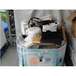 PALLET LOT OF GENERAL HOUSEHOLD ITEMS