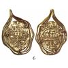 Image 1 : Mexico City, Mexico, cob 1 escudo, Philip V, assayer not visible (style of 1702-10), mounted in 14K 