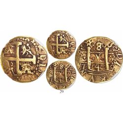 Lima, Peru, cob 8 escudos, 1749R, encapsulated NGC XF 40.