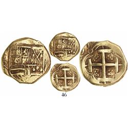 Bogota, Colombia, cob 2 escudos, 1676RG, very rare.