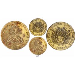 La Rioja, Argentina, 2 escudos, 1843-B, encapsulated PCGS AU55. Scarce Quality