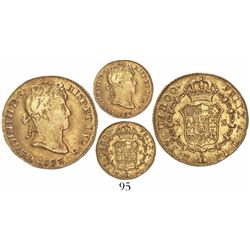 Potosi, Bolivia, bust 1 escudo, Ferdinand VII (laureate bust), 1823PJ, rare.