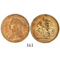 Great Britain (London, England), sovereign, Victoria (widow bust), 1896, from the Egypt (1922).