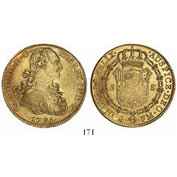 Mexico City, Mexico, bust 8 escudos, Charles IV, 1795FM.