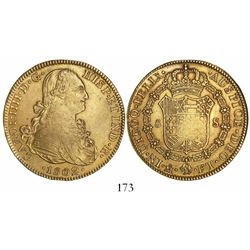 Mexico City, Mexico, bust 8 escudos, Charles IV, 1802FT.