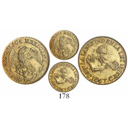 Culiacan, Mexico, 1/2 escudo, 1867CE, encapsulated NGC MS 62.