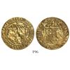 Image 1 : Toledo, Spain, double excelente, Ferdinand-Isabel, cross above T at top between busts.