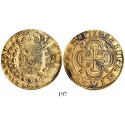 Seville, Spain, milled 8 escudos, Philip V, 1712M, encapsulated NCS VF details / polished, corroded,