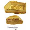 Image 1 : Gold "oro corriente" cut piece of an ingot, 27.90 grams, marked with Charles I tax stamp.