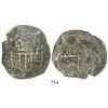 Image 1 : Mexico City, Mexico, cob 8 reales, Philip III, assayer not visible, Grade 3 (12 points), with hand-s