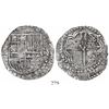 Image 1 : Potosi, Bolivia, cob 8 reales, Philip III, assayer T, quadrants of cross transposed, Grade 1.