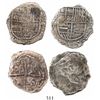 Image 1 : Lot of 2 Potosi, Bolivia, cob 8 reales, Philip III, assayer T and not visible, Grade 3 (one with Gra
