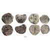 Image 1 : Lot of 4 Potosi, Bolivia, cob 2 reales, Philip II and III, assayers B, M and not visible, Grades 1 (