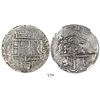 Image 1 : Potosi, Bolivia, cob 8 reales, (16)49(Z or O), with crowned-L countermark on cross, encapsulated NGC