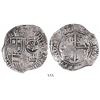 Image 1 : Potosi, Bolivia, cob 8 reales, 1651O, with crowned-•F• countermark on shield.
