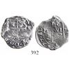 Image 1 : Potosi, Bolivia, cob 2 reales, 1677+76E, rare.