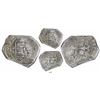 Image 1 : Mexico City, Mexico, klippe 8 reales, 1733F, cob-style flan with single-letter assayer (rare).