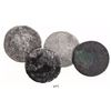 Image 1 : Lot of 4 crown-sized silver coins from various wrecks, as follows: France, ecu, 1725, from the Chame