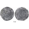 Image 1 : Mexico City, Mexico, cob 4 reales, Philip II, assayer O to right, mintmark oM to left.
