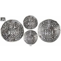 Lima, Peru, 4 reales, Philip II, assayer R to left (Rincon), motto as PL-VSVL-T, legends HISPA/N- an