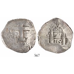 Lima, Peru, cob 8 reales, 1719M.