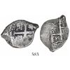 Image 1 : Lima, Peru, cob 2 reales, 1752R, rare final year of Lima cobs.