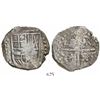 Image 1 : Potosi, Bolivia, cob 8 reales, 16(29)T, denomination 8, large-dot borders.