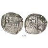 Image 1 : Potosi, Bolivia, cob 8 reales, (16)42TR, rare.