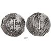 Image 1 : Potosi, Bolivia, cob 8 reales, 1658E, pomegranate at top.