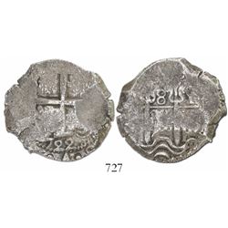 Potosi, Bolivia, cob 8 reales, 1722Y.