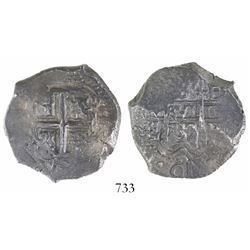 Potosi, Bolivia, cob 8 reales, 1737E.