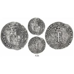 Seville, Spain (special issue for use in the New World), 1 real, Ferdinand-Isabel, mintmark S flanki