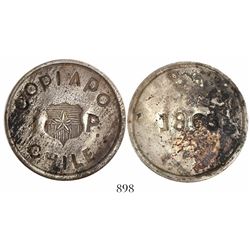 Copiapo, Chile, 1 peso, 1865.