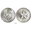 Image 1 : Cuba, 1 peso, 1915, high relief star, encapsulated NGC MS 63.