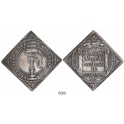 Nurnberg, German States, klippe 1/2 thaler, 1617, Reformation centennial.