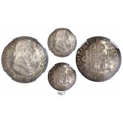 Guatemala, bust 1 real, Ferdinand VII, 1821M, encapsulated NGC MS 64.