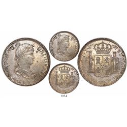 Lima, Peru, bust 4 reales, Ferdinand VII, 1820JP.