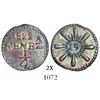 Image 1 : Caracas, Venezuela, 1/4 real, 1822, variety with 8 long, fat rays and 16 short rays, very rare.