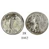 Image 1 : Caracas, Venezuela, 1/4 real (contemp. counterfeit), 1829, variety with cornucopia above 8.