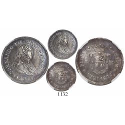 Guatemala (under Mexico), 1R-sized silver proclamation medal, Ferdinand VII, 1808, rare legend varie