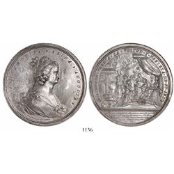 Mexico City, Mexico, large silver medal, 1793, Queen Maria Luisa / Royal Order of Noble Ladies.