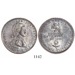 Tarma, Peru, 4R-sized silver proclamation medal, Ferdinand VII, 1808, Urrutia.