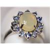 Image 3 : St Silver Opal & Sapphire Ring MSRP $638