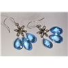 Image 1 : 14kt Gold & Blue Topaz Earrings MSRP $1154