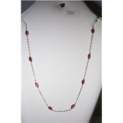 10K White Gold Ruby Necklace MSRP $2550