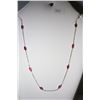 Image 1 : 10K White Gold Ruby Necklace MSRP $2550