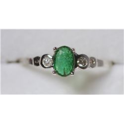14kt Gold Emerald & Diamond Ring MSRP $1050