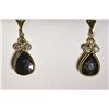 Image 1 : 14kt Gold Black & White Diamond Earrings