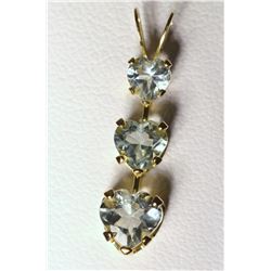 10kt Gold Aquamarine Pendant MSRP $425