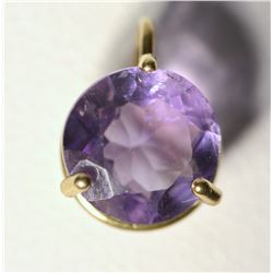 10K Gold Amethyst Pendant